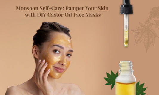 Image displaying a Lady who is taking a new monsoon self-care routinewith DIY castor oil face masks