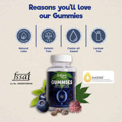 reasons to choose castor oil natural laxative gummies by EriCare